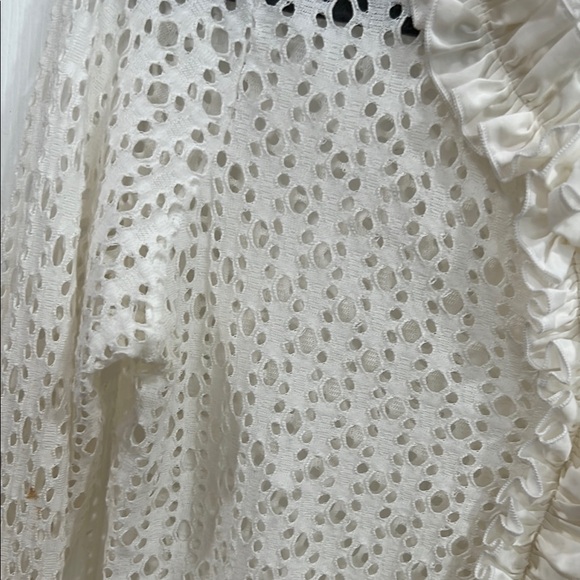 Ann Fontaine eyelet, long sleeve, luxe knit top size 40 - Picture 3 of 9